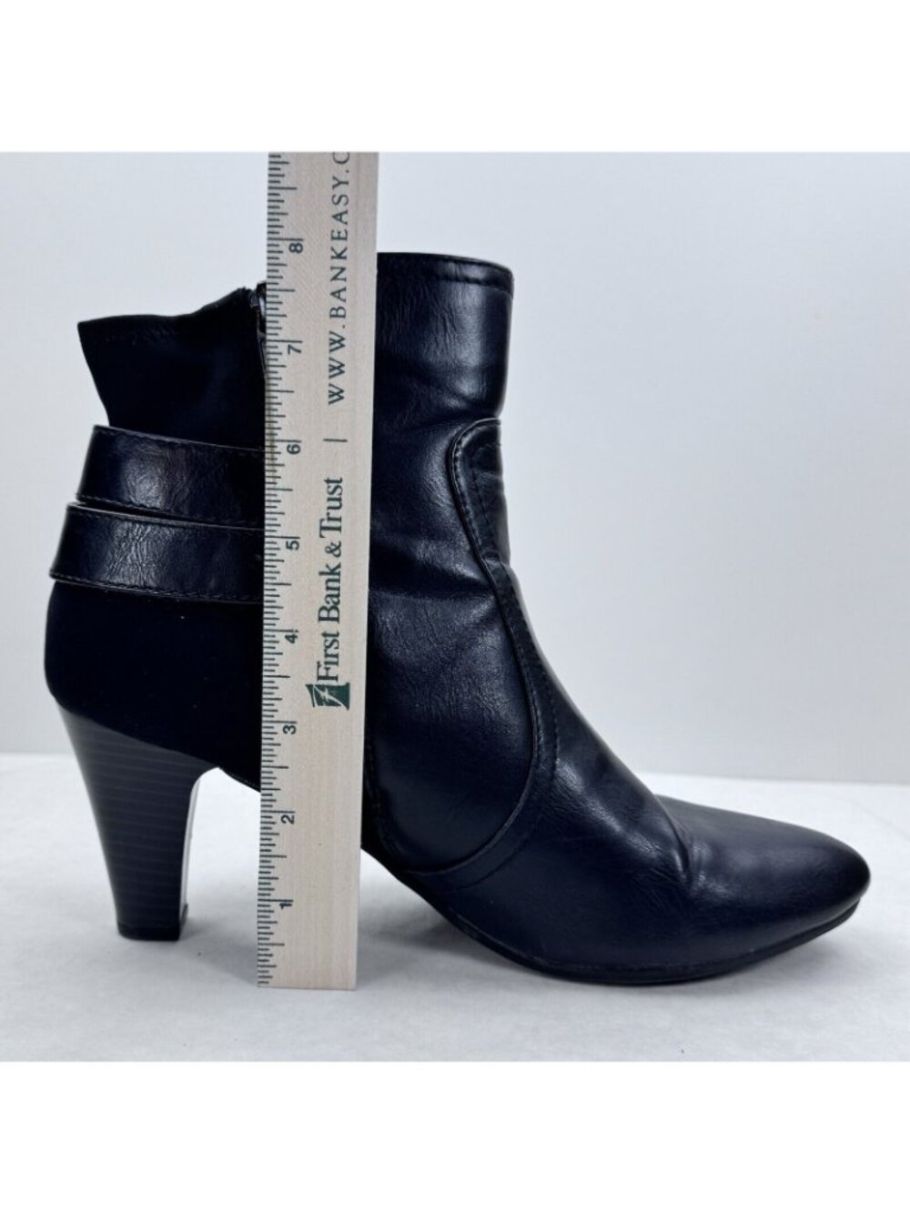 Life Stride Yarnessa Boots Womens Size 9.5M Black Leather Upper Side Zipper - Picture 10 of 12